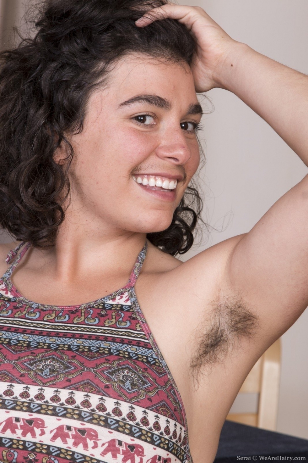Young girls with hairy armpits
