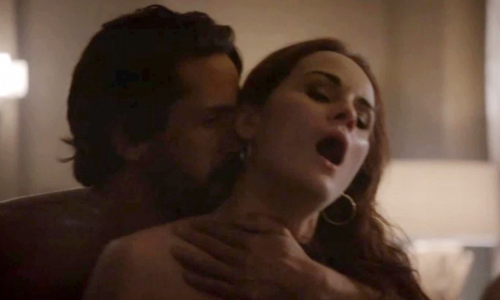 Lily James naked in the film Exception