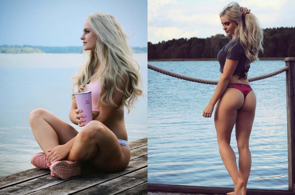 Anna Zasarangung in a dress