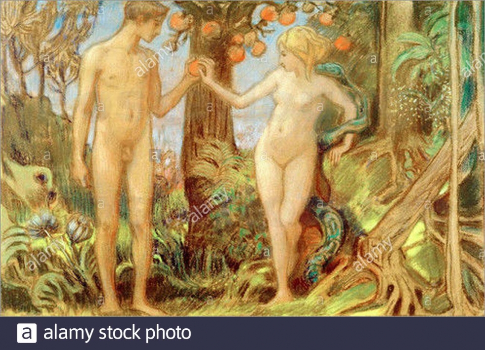 Adam and Eve photo session nude