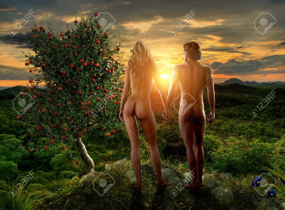 Picture of naked Adam and Eve