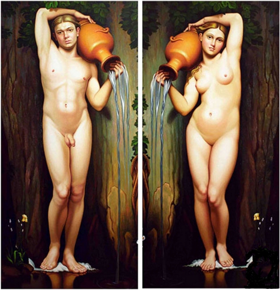 Adam and Eve photo session nude