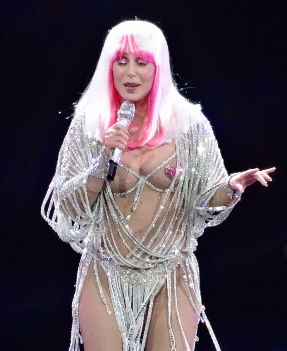 Naked Cher without panties near