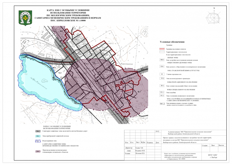 Map of Vyborg district Len region