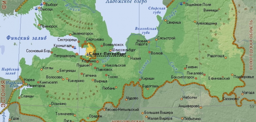 General Plan Primorskoye urban settlement Vyborg district Map