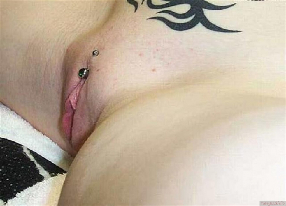 Female intimate pubic piercing