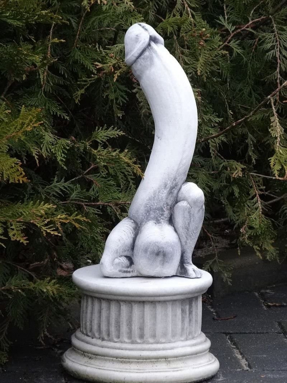 Circle of men's members statue