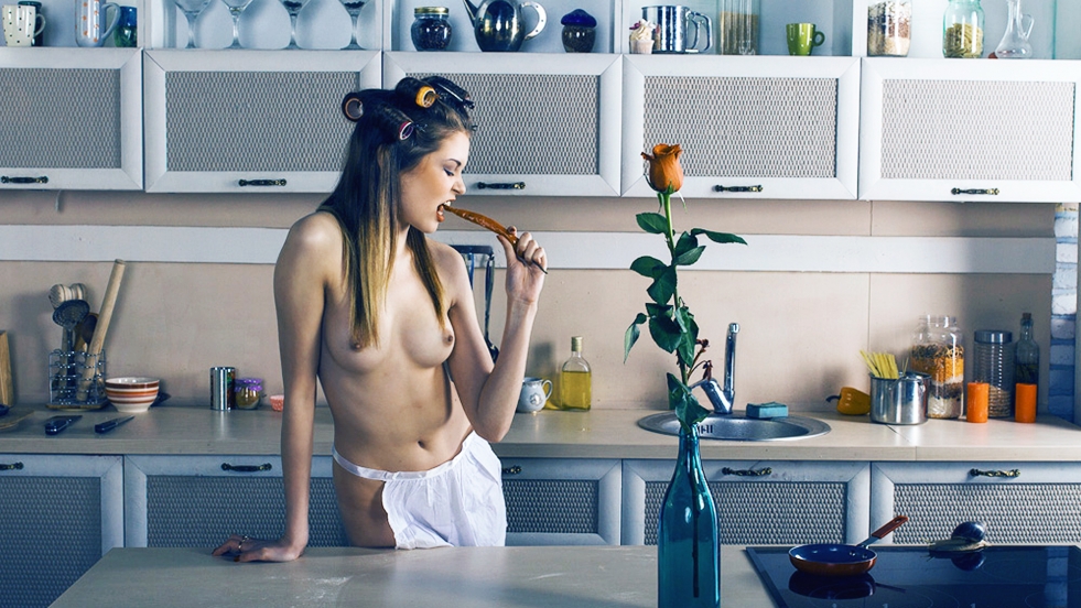 Carmellla Bing in the kitchen gif