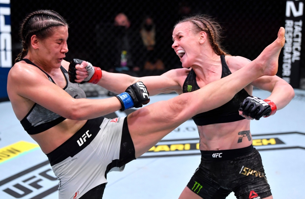 Valentina Shevchenko in a swimsuit