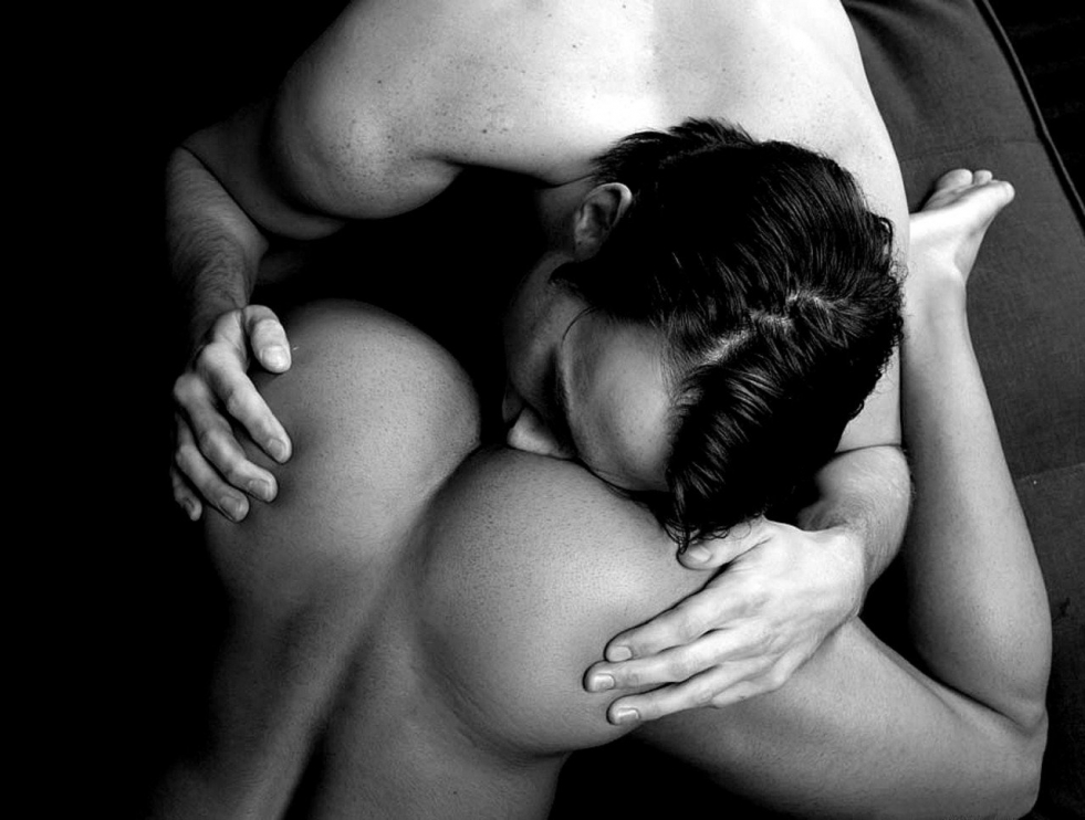 Erotic posture man behind