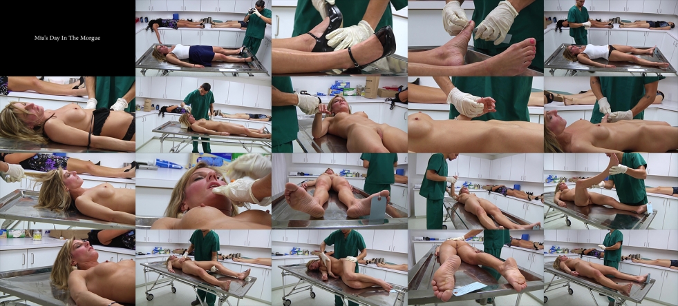 Bare dead women in morgue