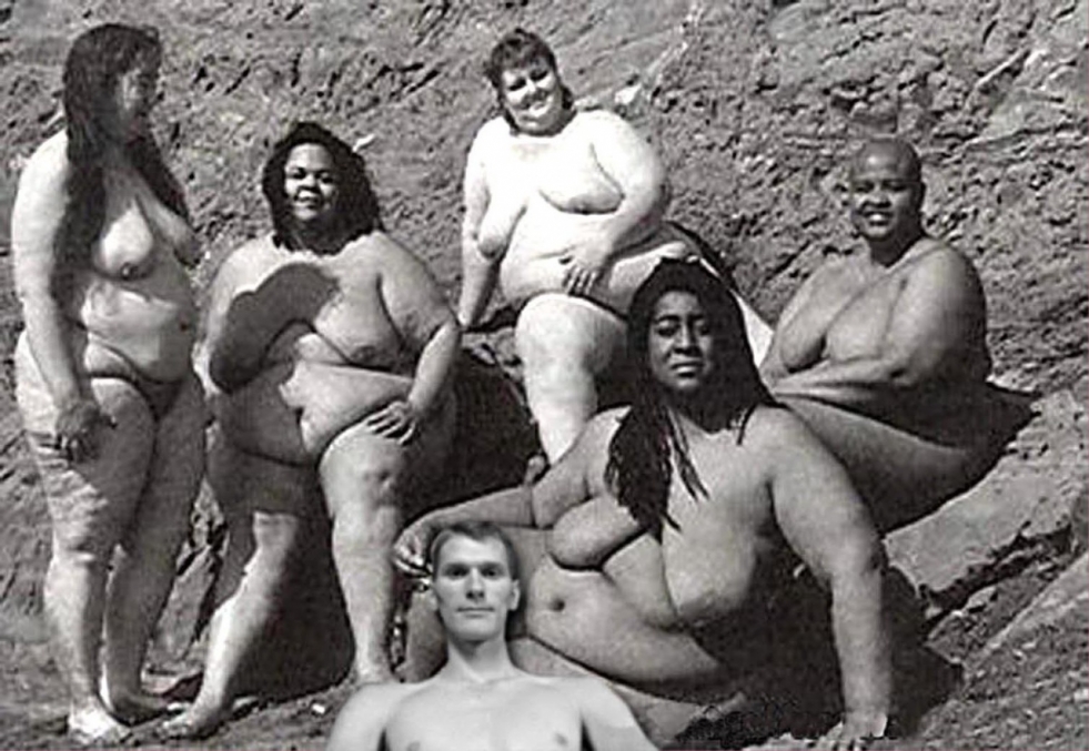 Busty bbw on the beach