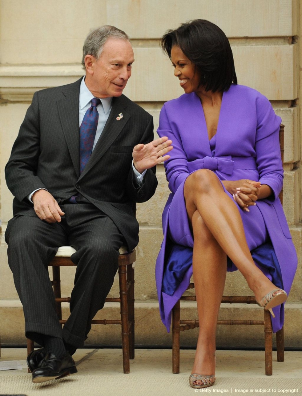 Michelle Obama and Plant in Turquoise dresses