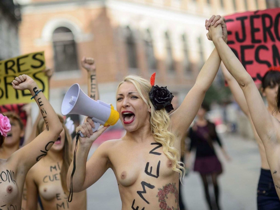 Ukrainian naked activists