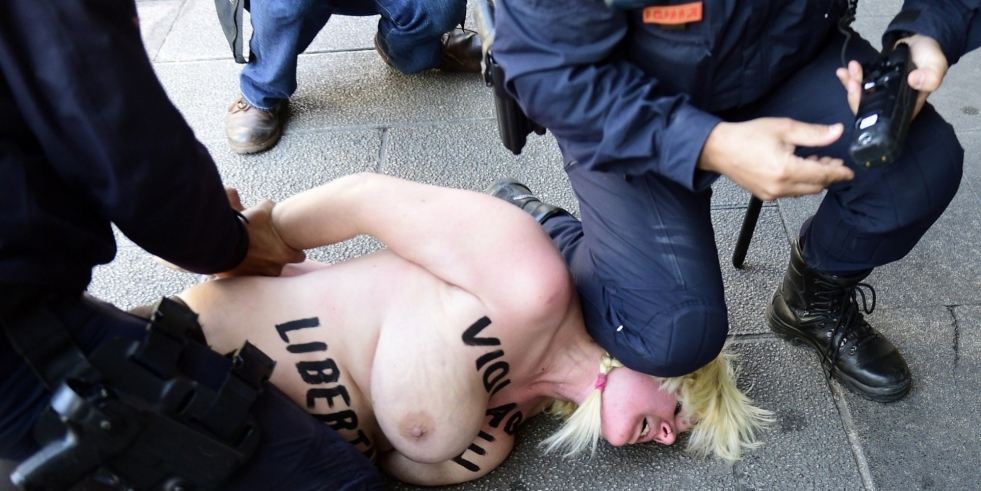 Naked women in politics