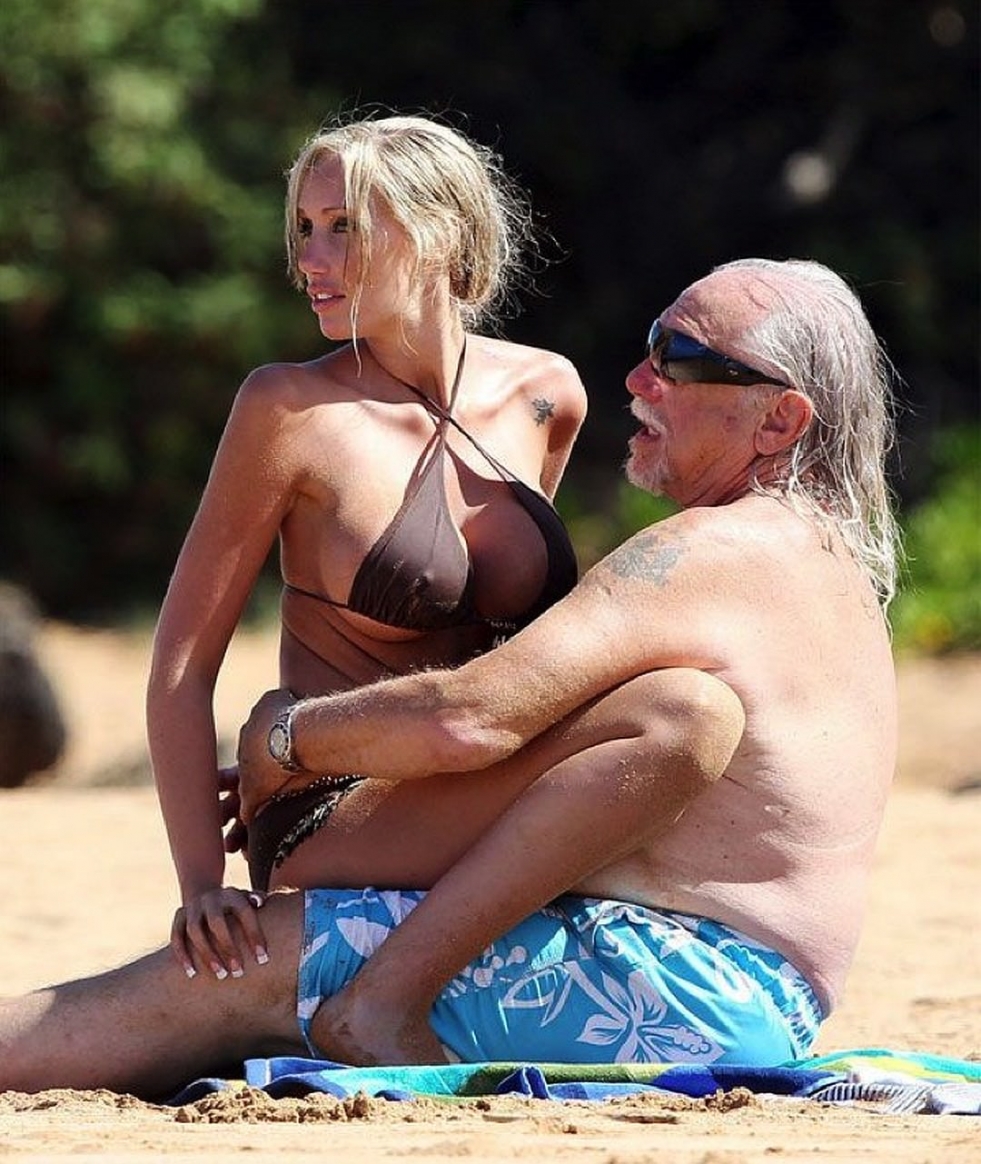 Jenna Bentley and an old man