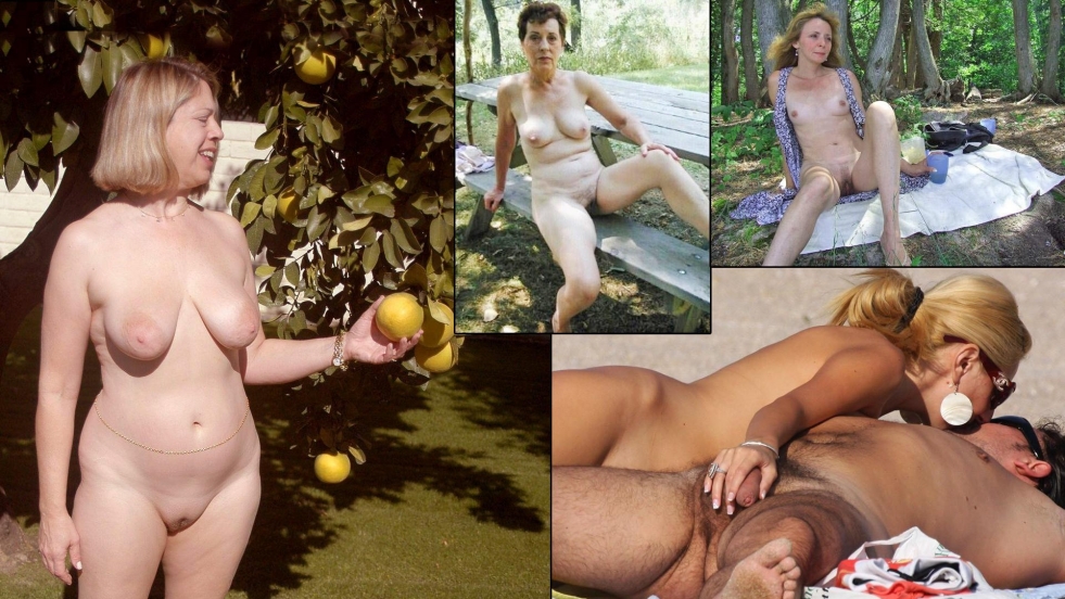 Elderly naked women in unusual situations