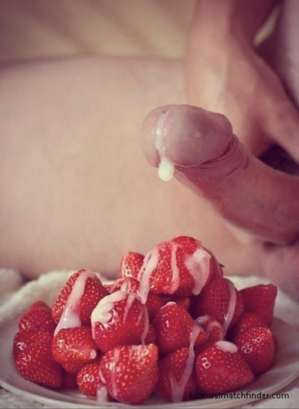 Erotic berries with cream