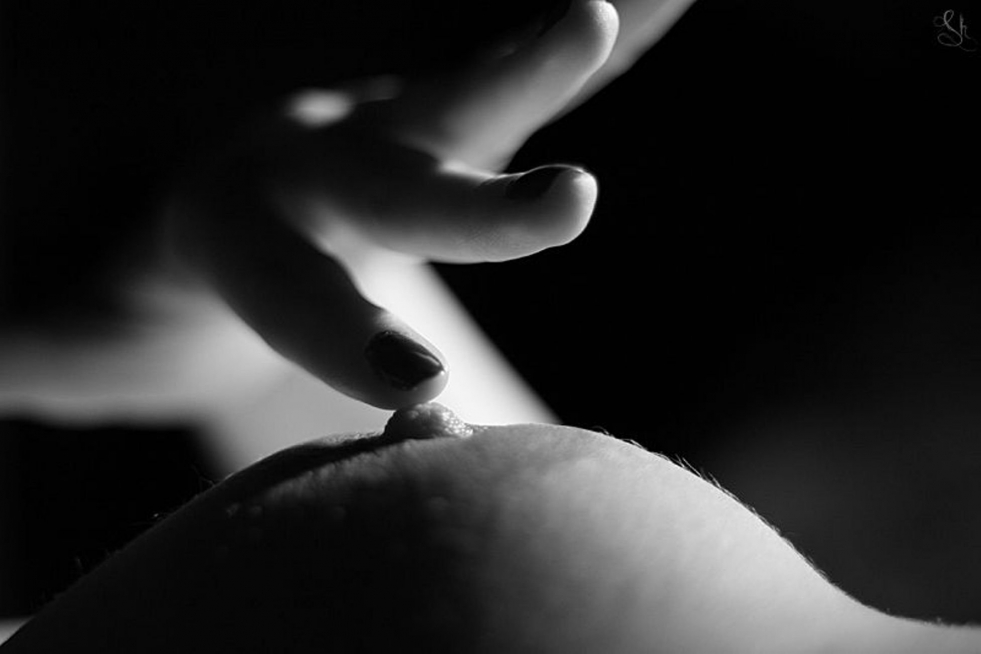 Erotic black white without face