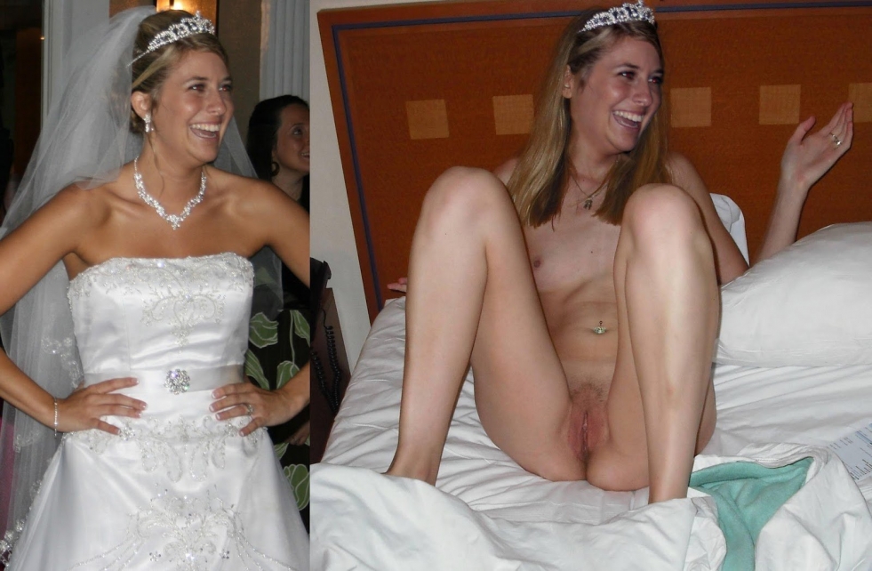 Girls at a wedding without panties
