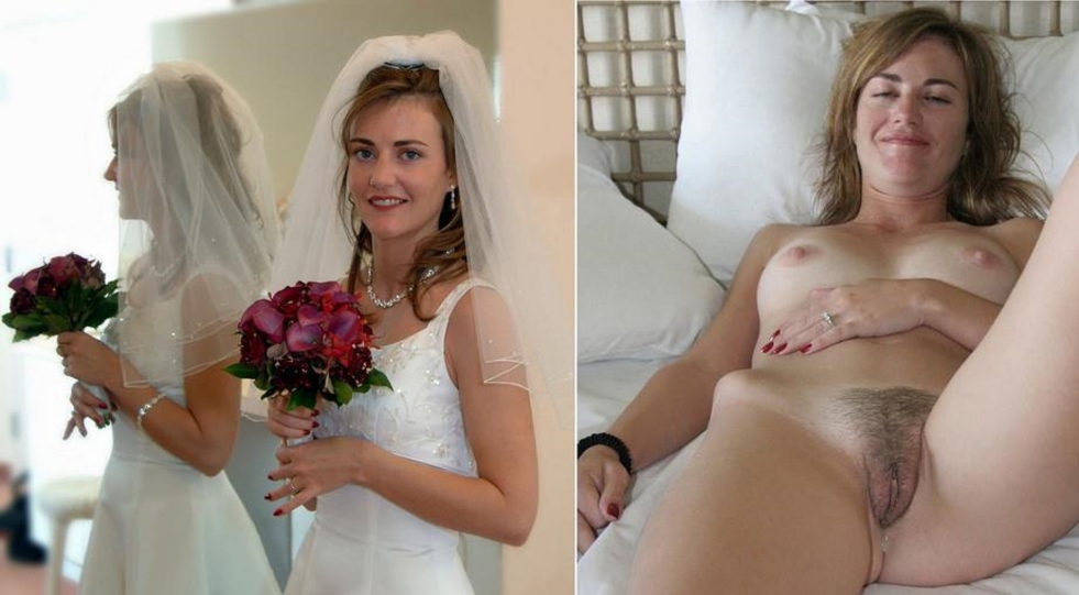 Naked brides after a wedding