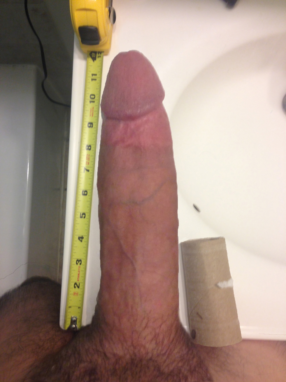 The male member with a ruler 20cm