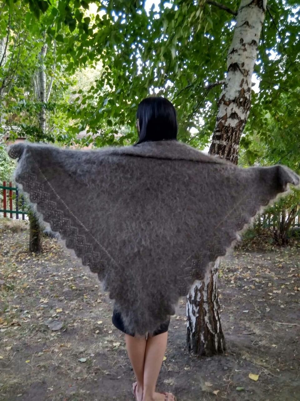 Erotic photo session in a scarf