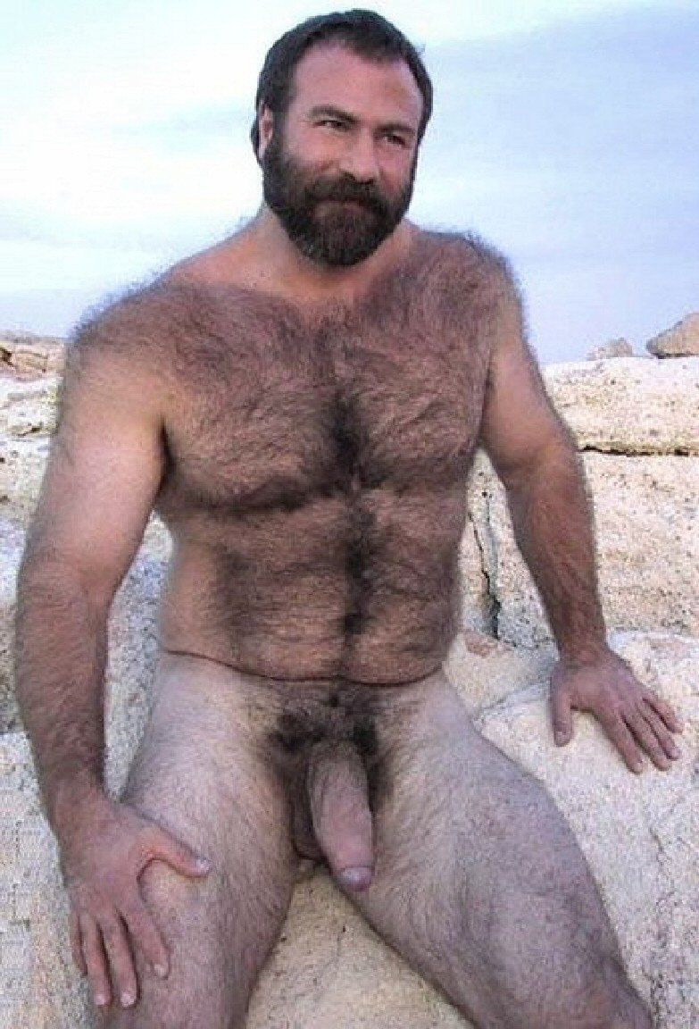 Healthy hairy men naked
