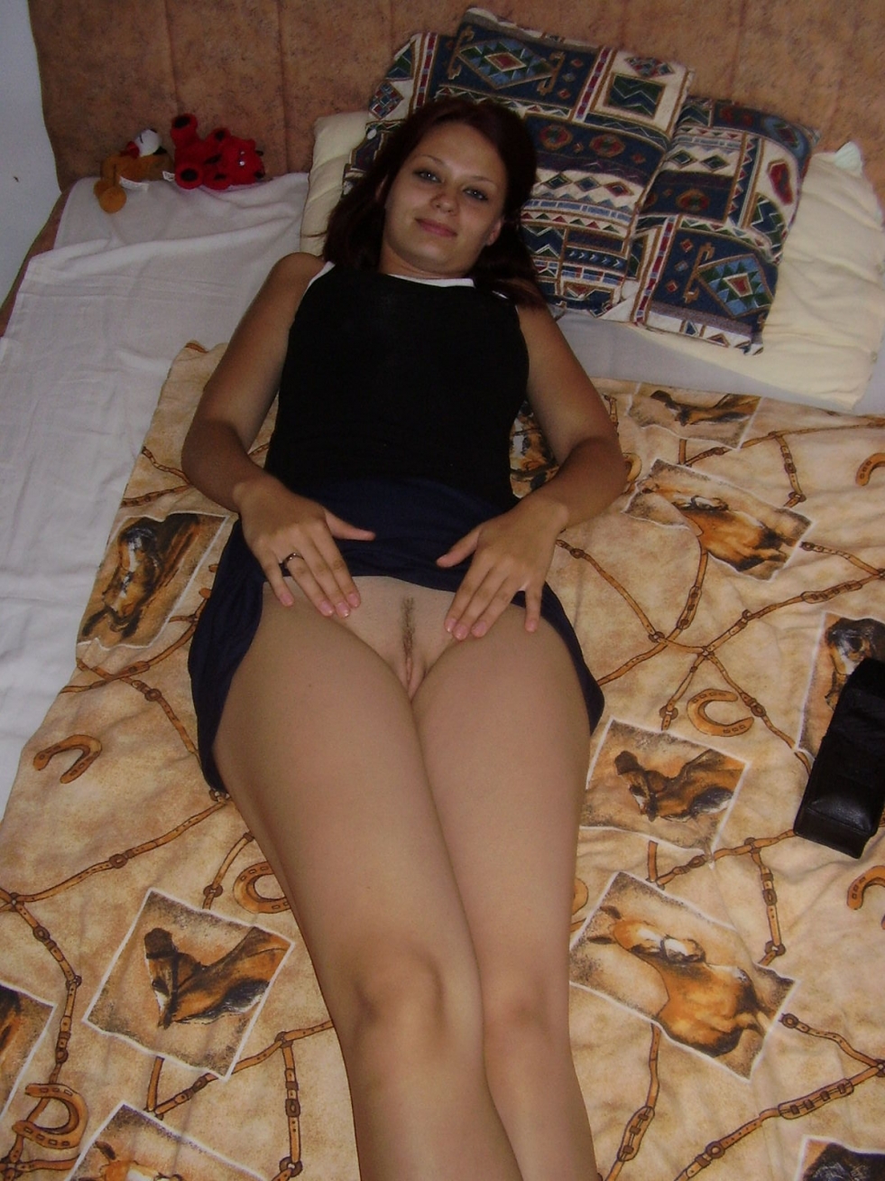 Wife bent without panties