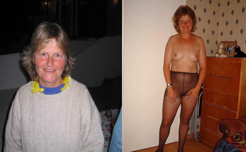 Grandmother dressed and undressed