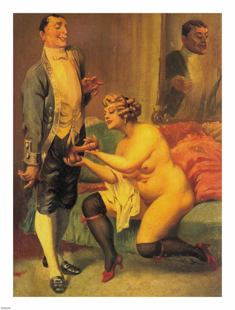 Pornography on old paintings