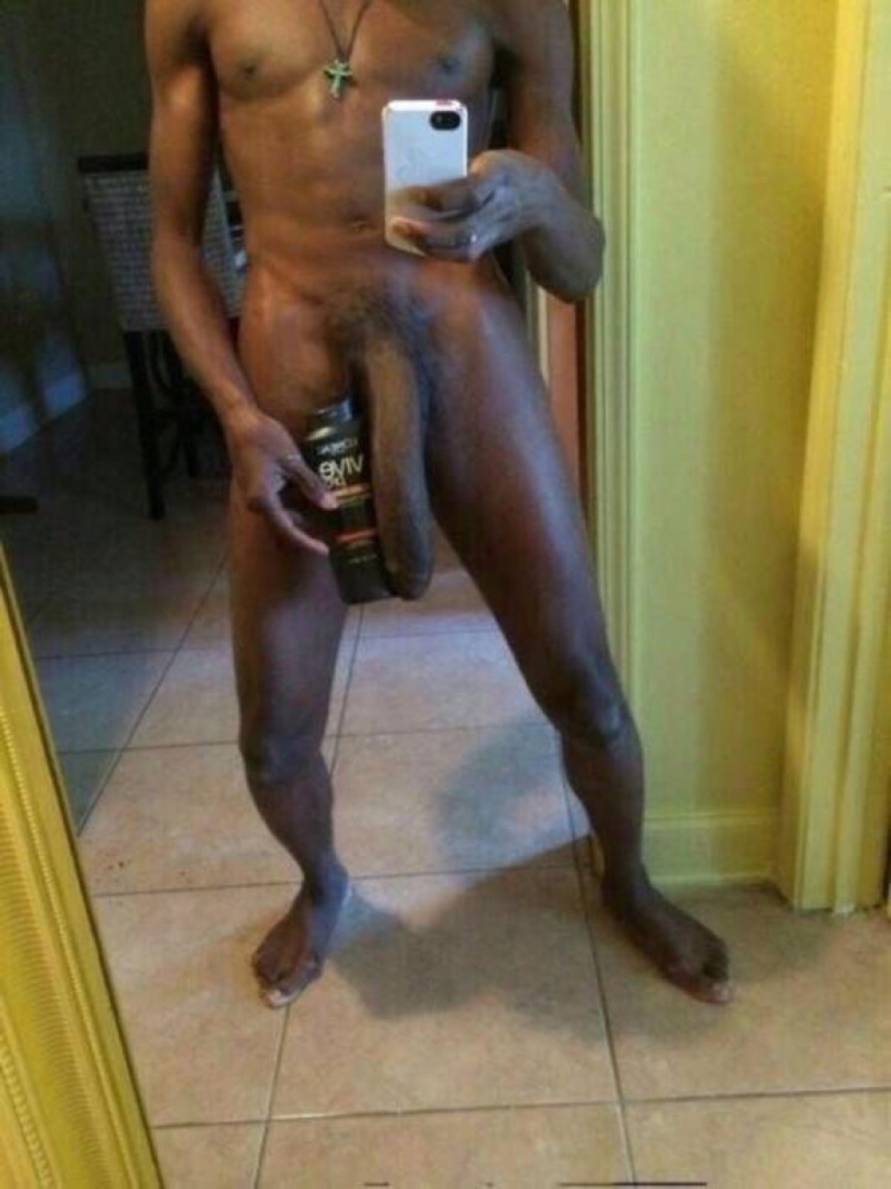 Huge members of Negro Selfie