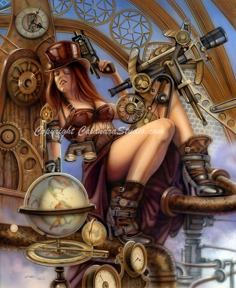 Erotic pictures in Steampunk style