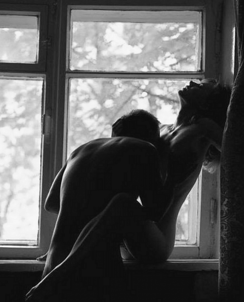 Naked on the windowsill private