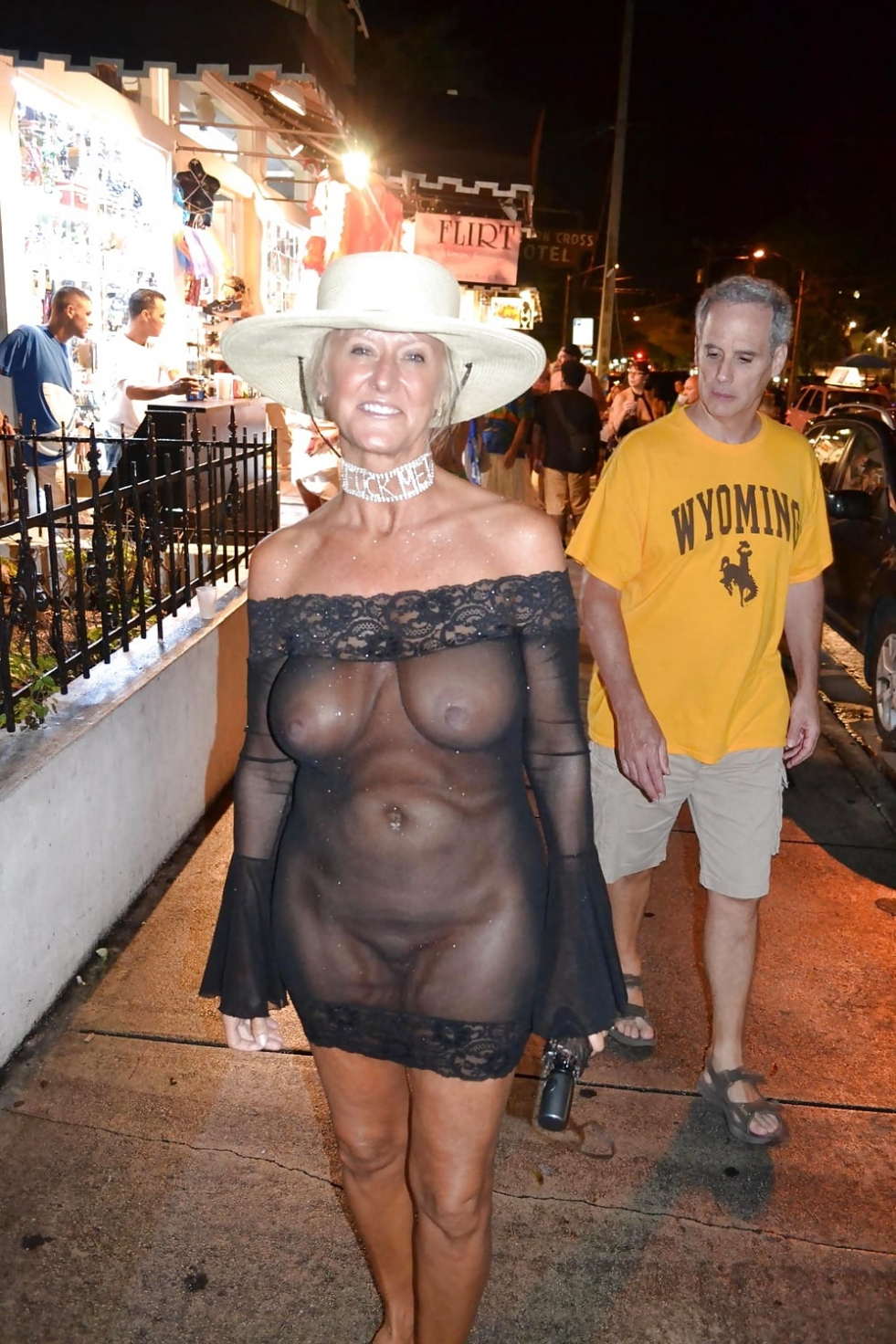 Milfs in transparent dresses