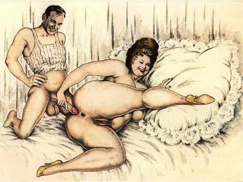 Pornography retro drawings