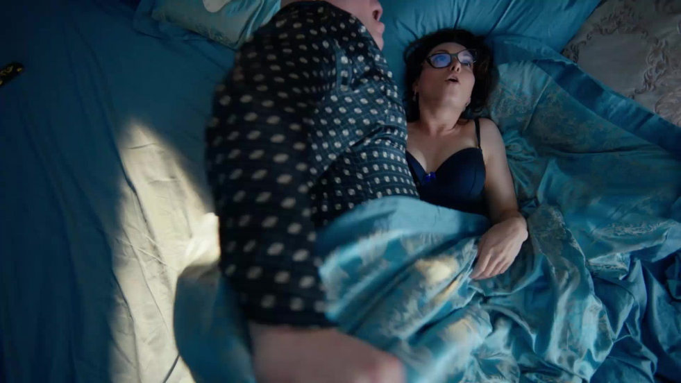 Ekaterina Vilkova Hotel Eleon in stockings