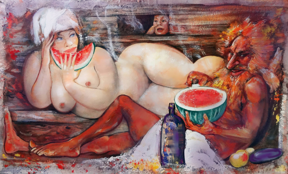 Bath erotic art