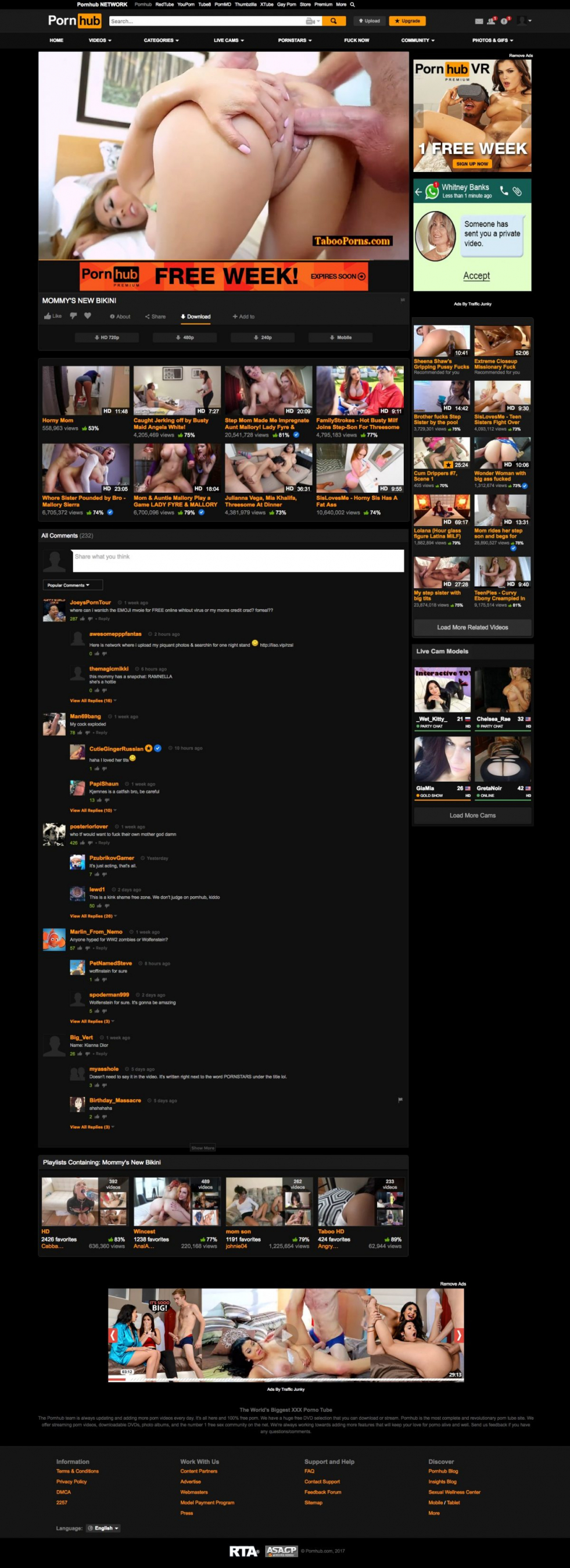 Accounts with pornography