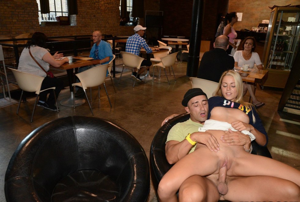 Group fuck in a restaurant