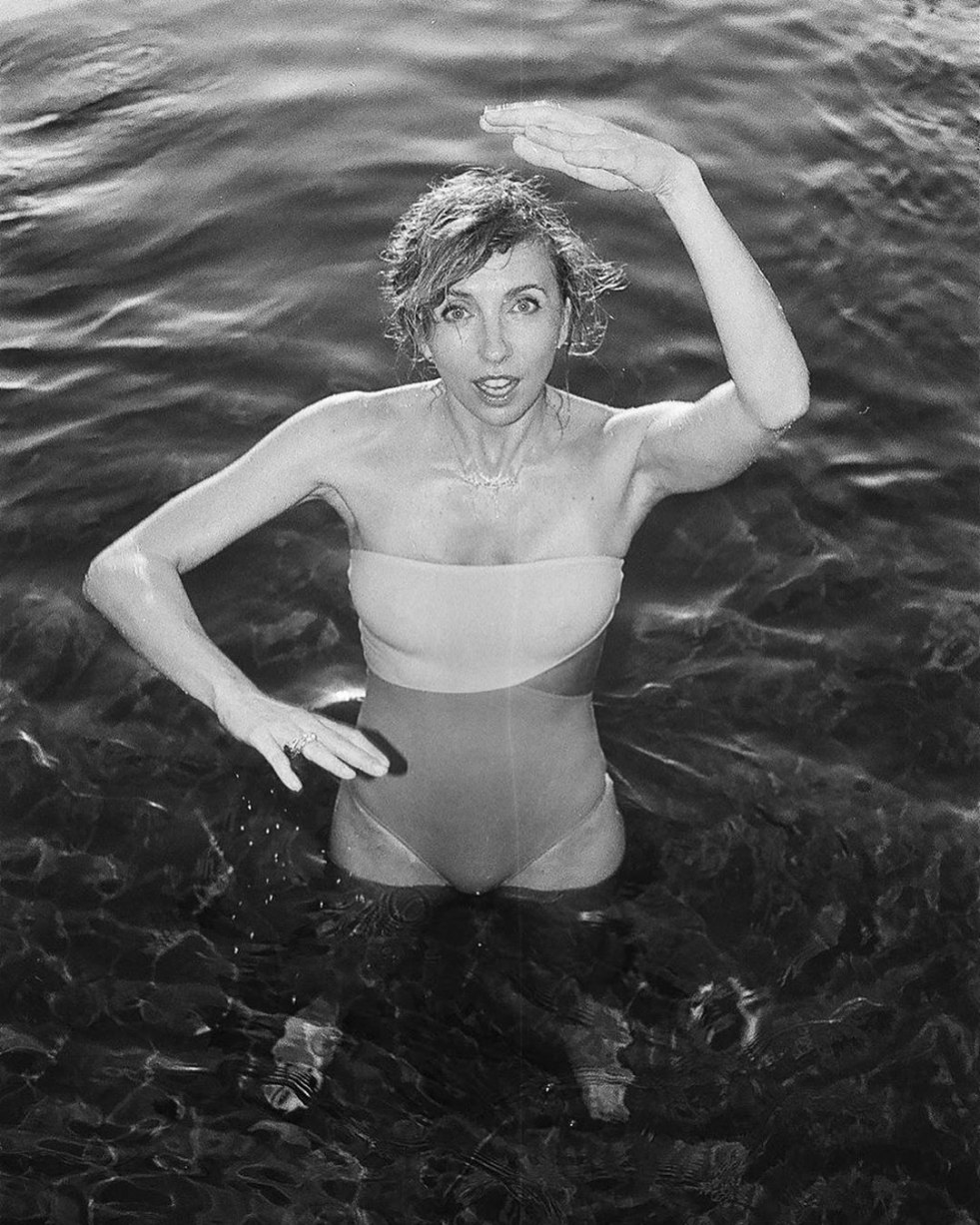 Wife without swimsuit