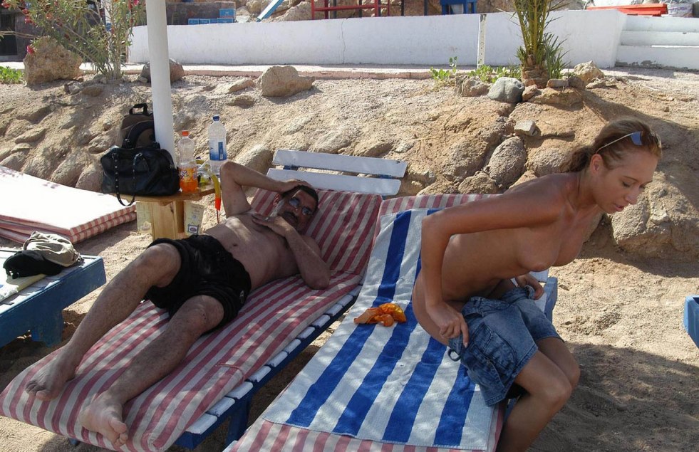 Naked wife on vacation in Egypt