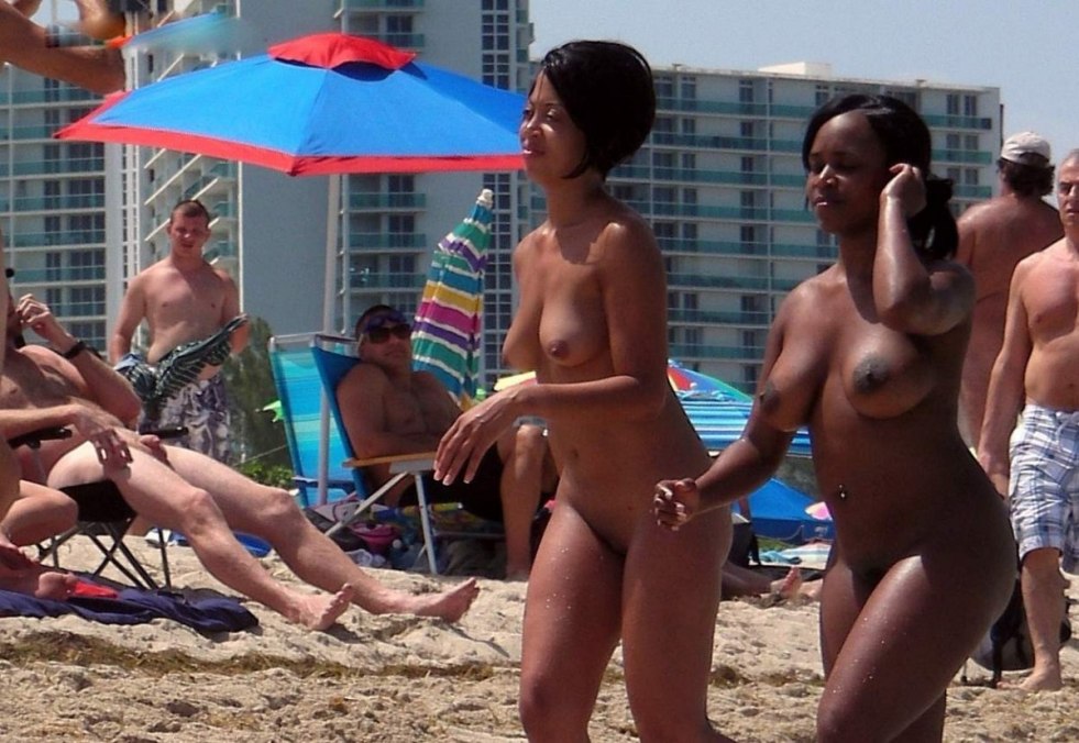 Mature black women beach