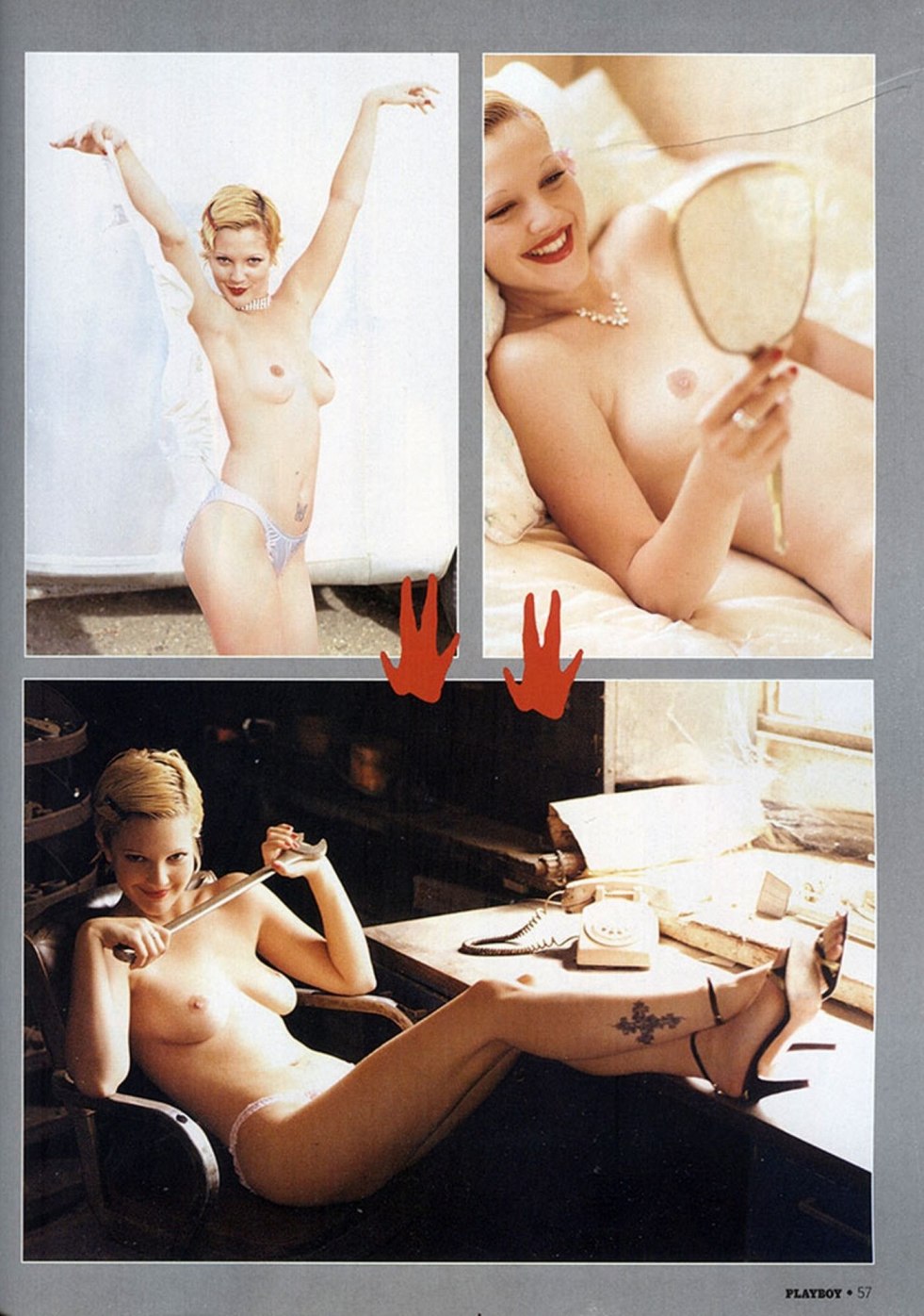 Actress Drew Barrymore naked