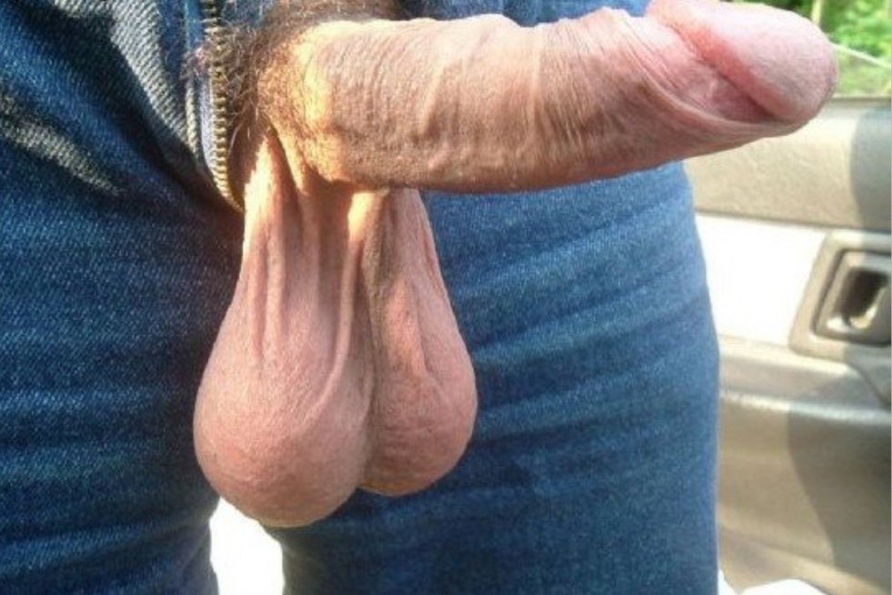 Huge hanging penis