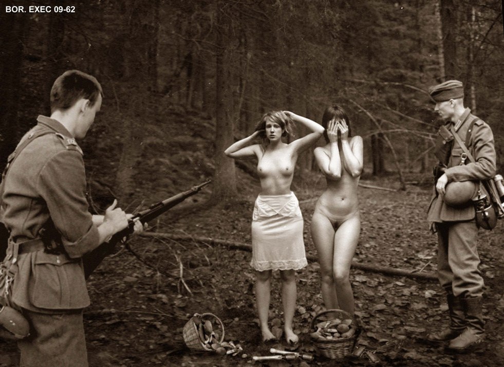 Naked women in German captivity