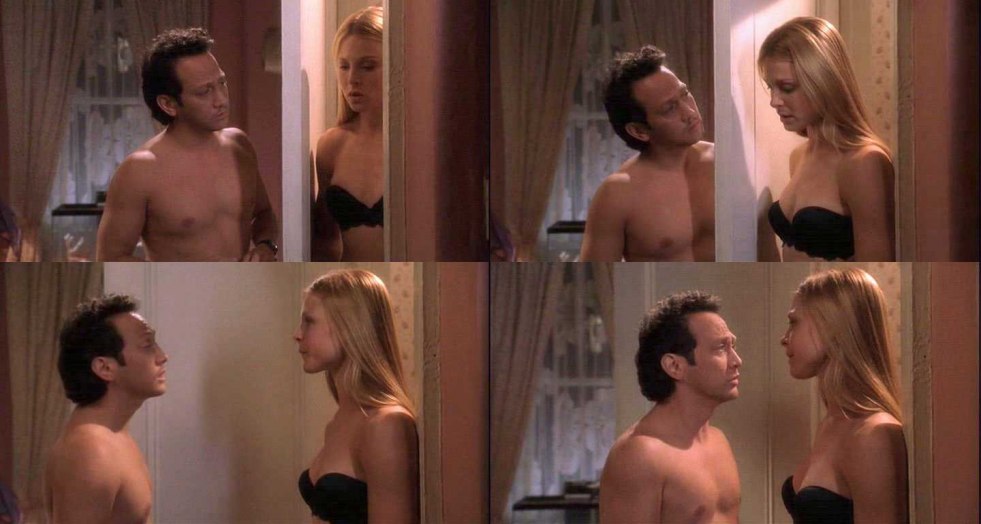 Naked blondes with placed legs