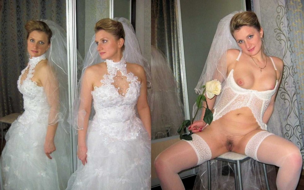 Naked pregnant bride