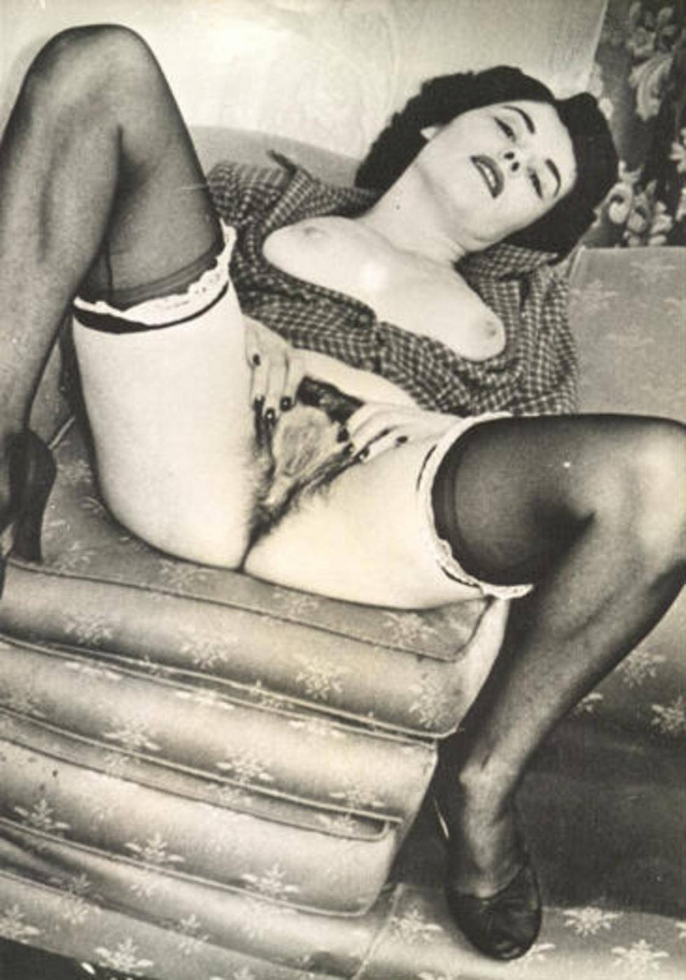 In stockings Hairy Ero Soviet