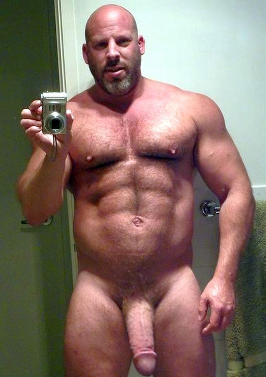 Healthy hairy men naked